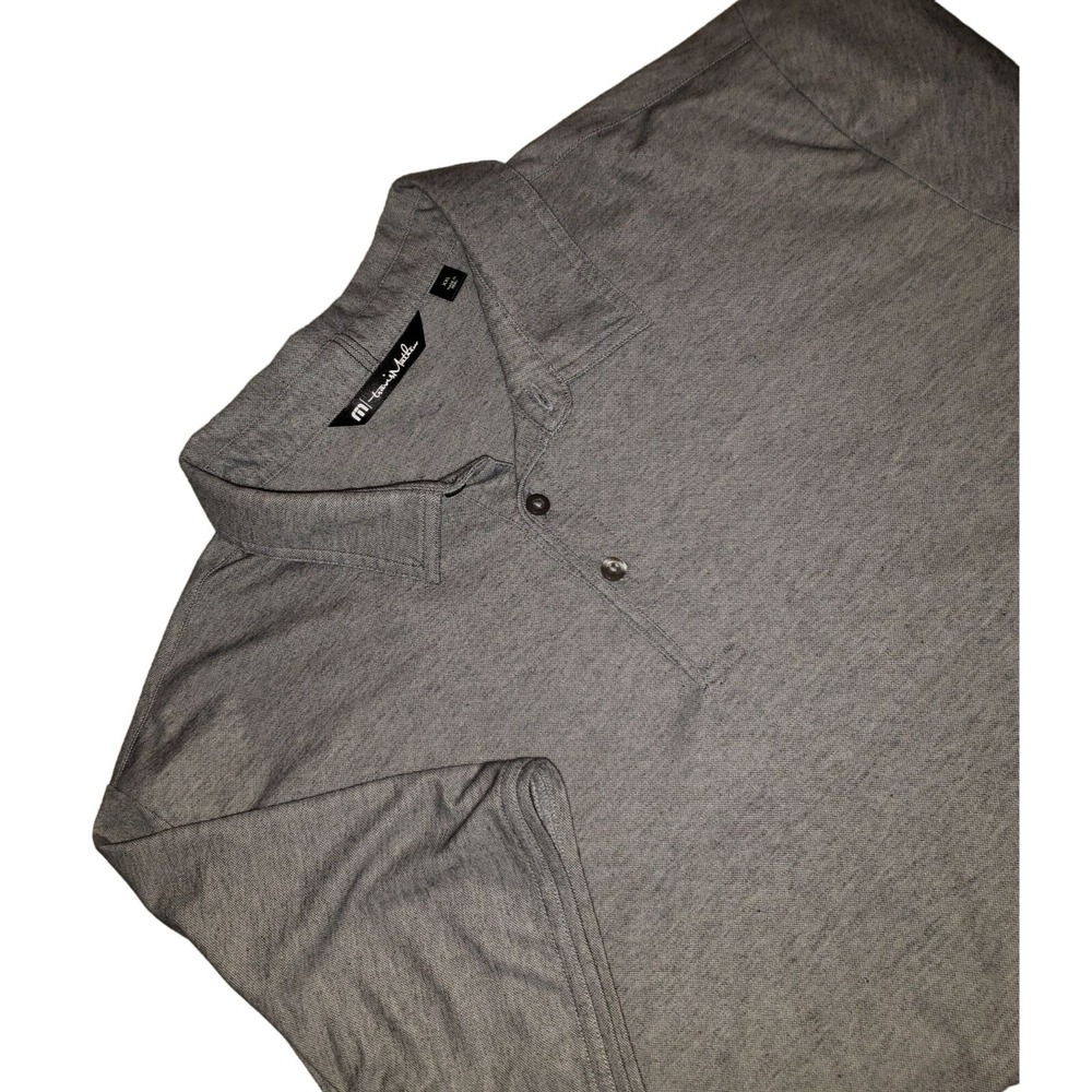 Travis Mathew Polo Golf Active Collared Short Sleeved Shirt Men's‎ Size XXL Gray